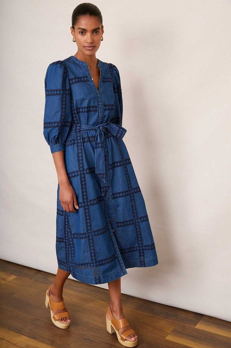 WYSE London Dresses & Jumpsuits | Verity Dress - Denim