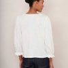 WYSE London Tops | Lizzie Ric Rac Top - White/Multi