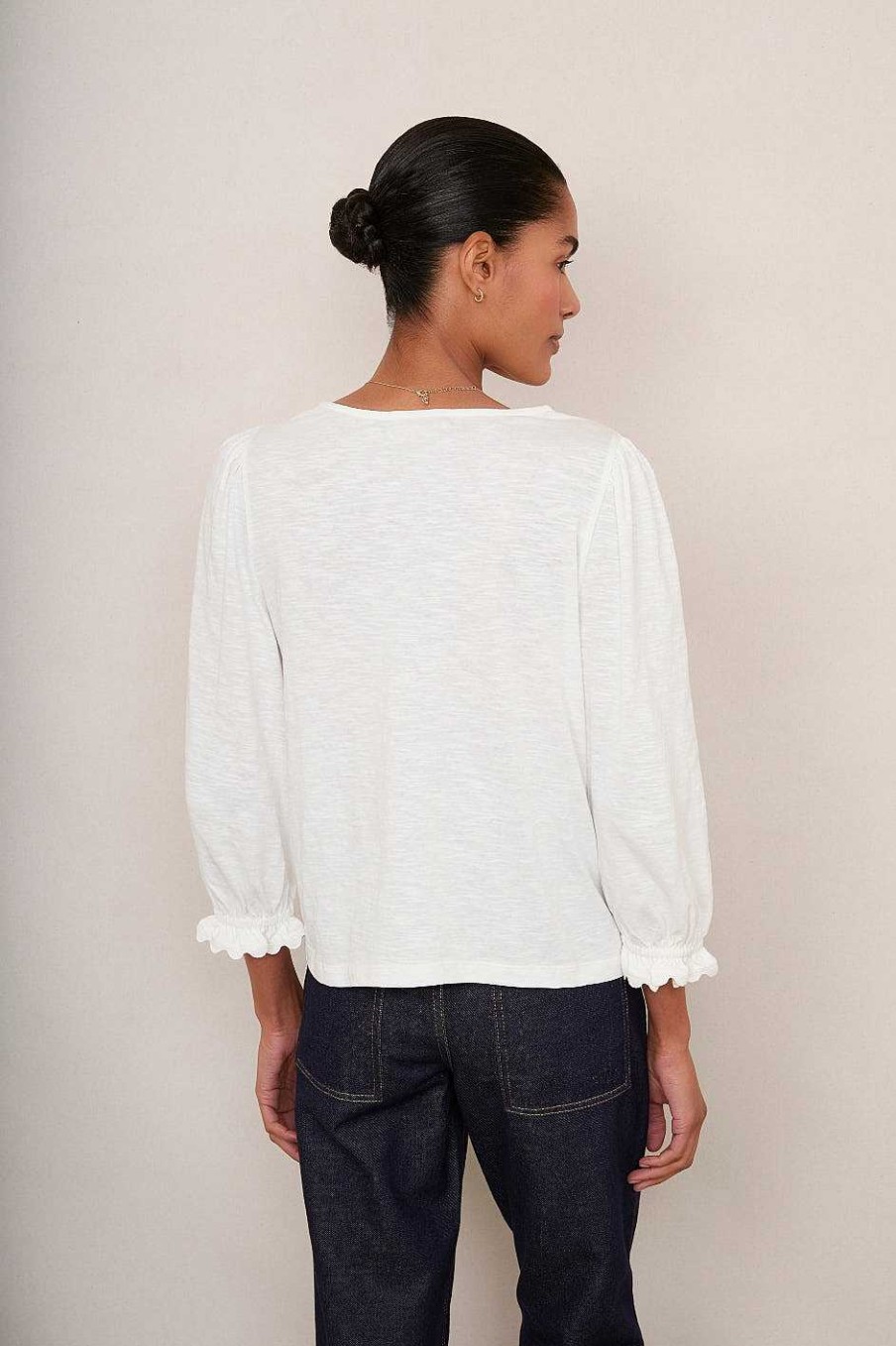 WYSE London Tops | Lizzie Ric Rac Top - White/Multi