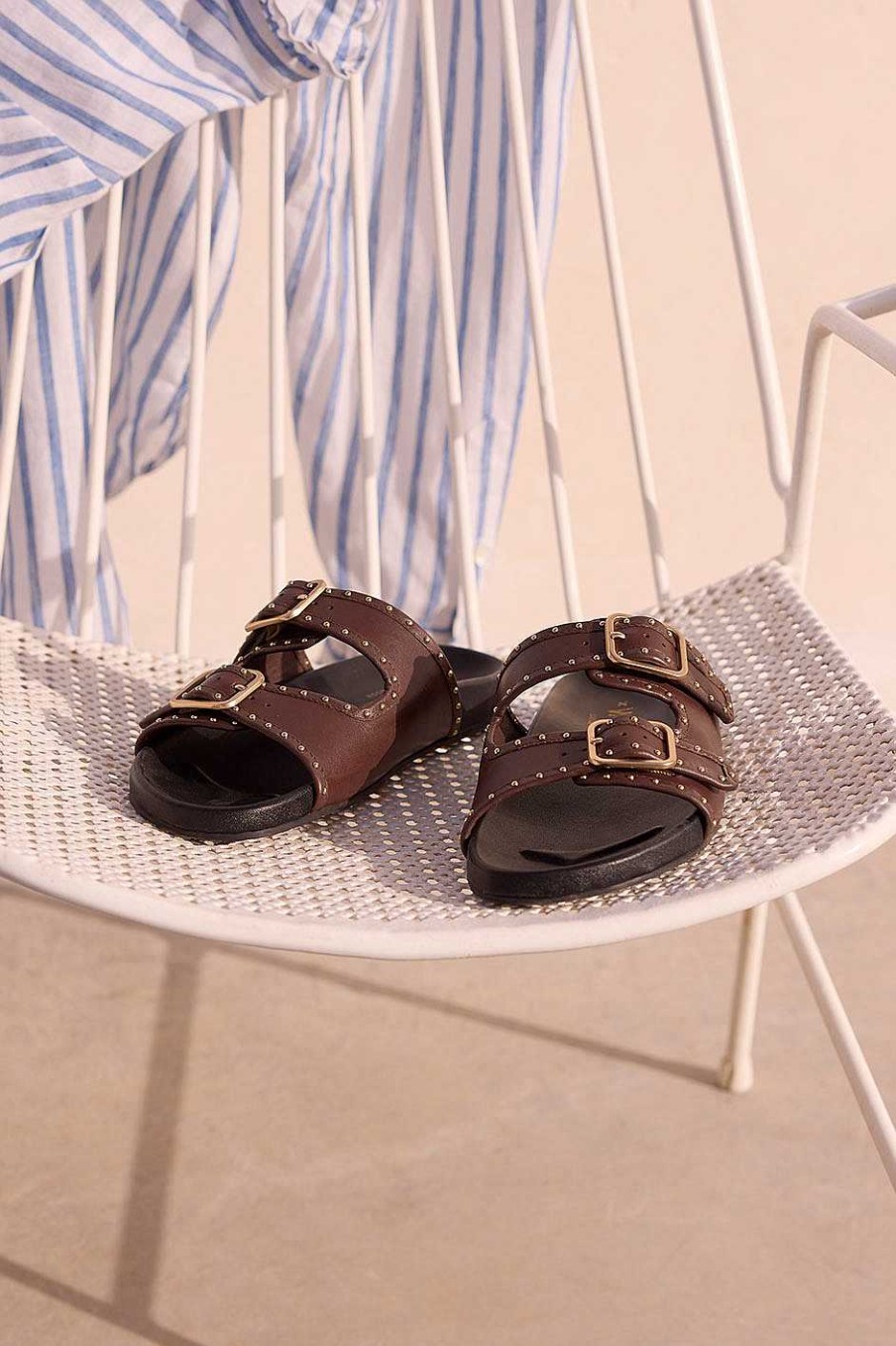 WYSE London Accessories & Shoes | Leila Sandal - Chocolate Brown