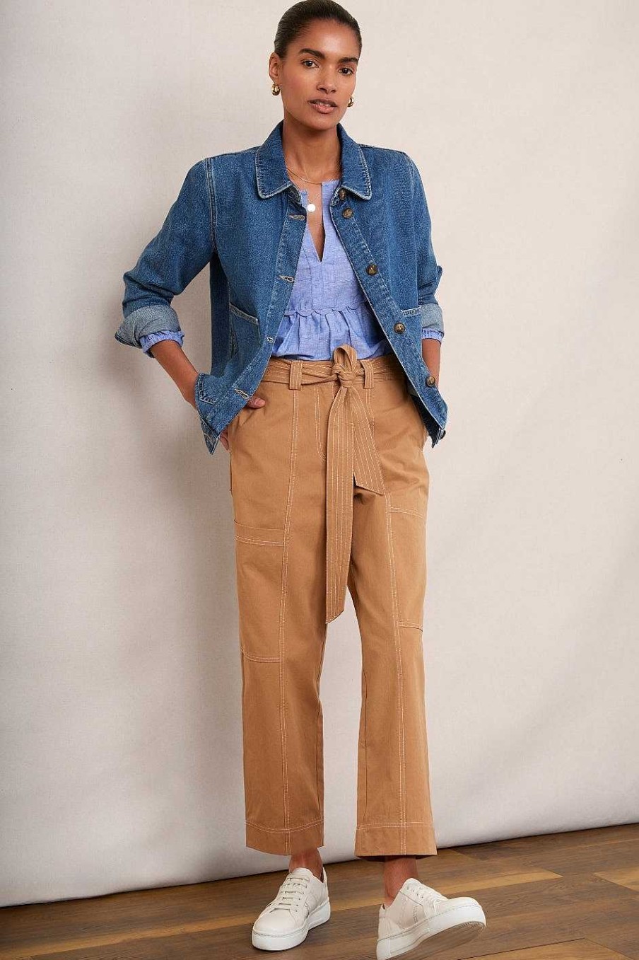 WYSE London Trousers | Dee Cargo Trouser - Tan