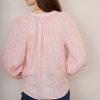 WYSE London Linen | Monica Linen Shirt - Pink Stripe