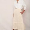 WYSE London Occasionwear | Felicity Broderie Skirt - Cream