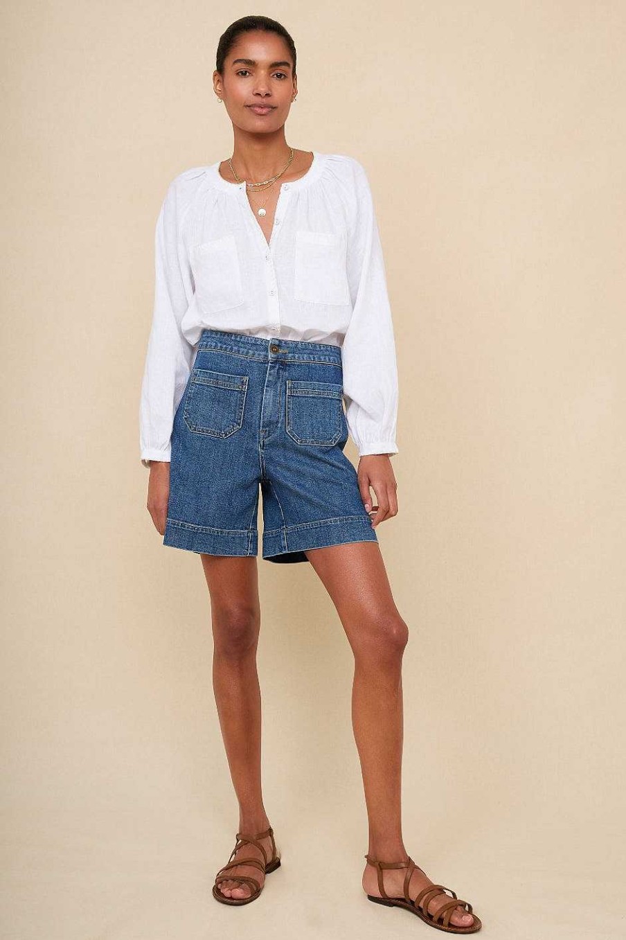 WYSE London Denim | Allie Short - Mid Wash