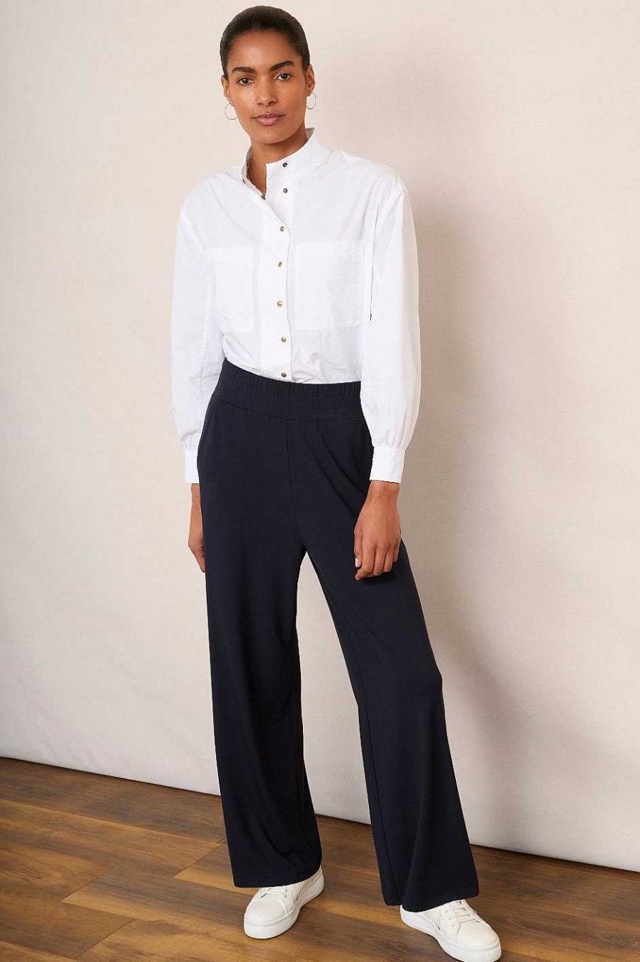 WYSE London Trousers | Delphine Pull On Trouser - Midnight