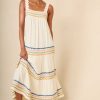 WYSE London Longer Lengths | Luciella Ric Rac Dress - Ivory/Multi