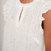 WYSE London Holiday | Felicity Top - White Broderie