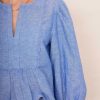 WYSE London Linen | Arlo Blouse - Blue