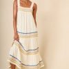 WYSE London Holiday | Luciella Ric Rac Dress - Ivory/Multi