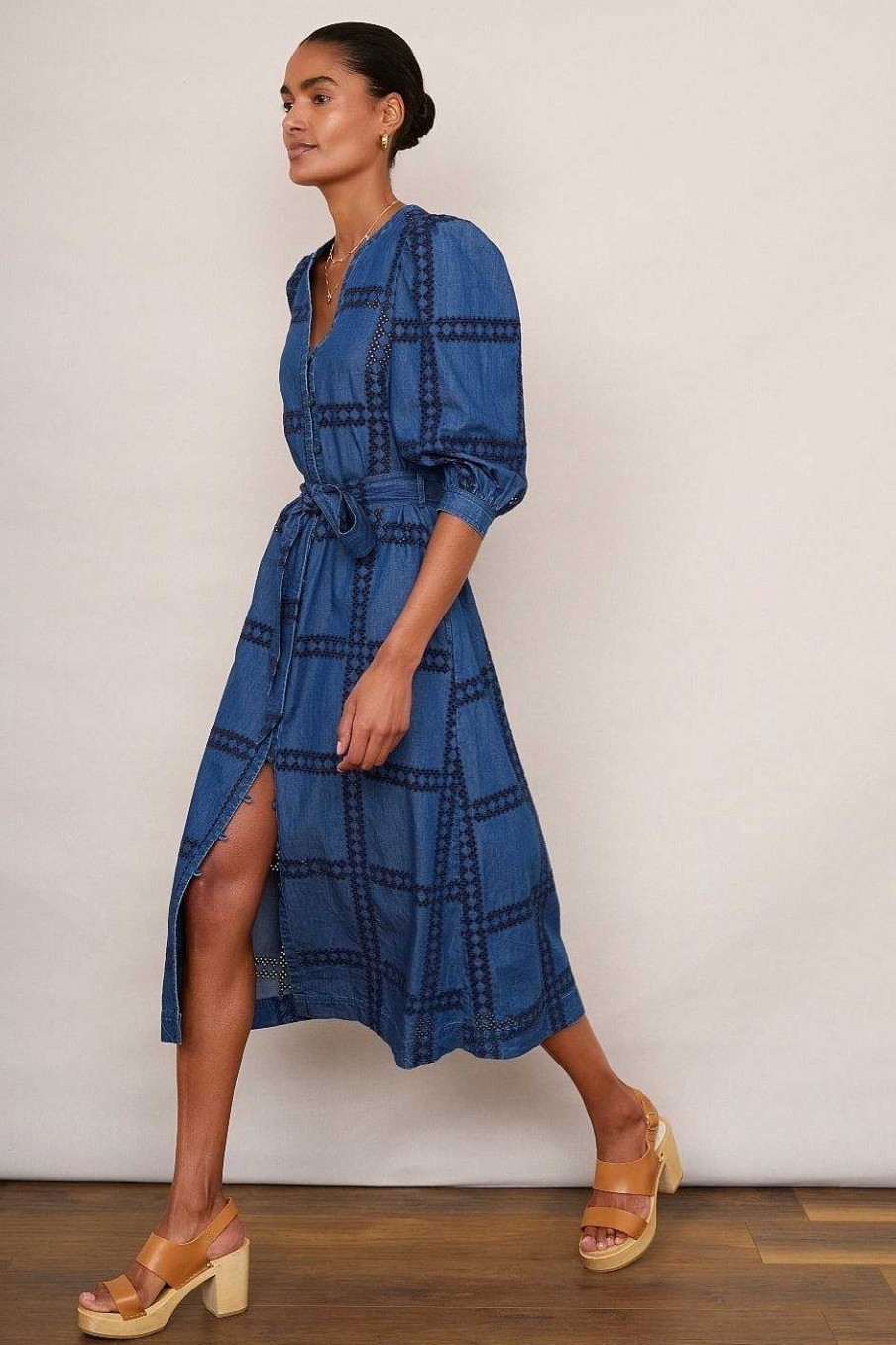 WYSE London Dresses & Jumpsuits | Verity Dress - Denim