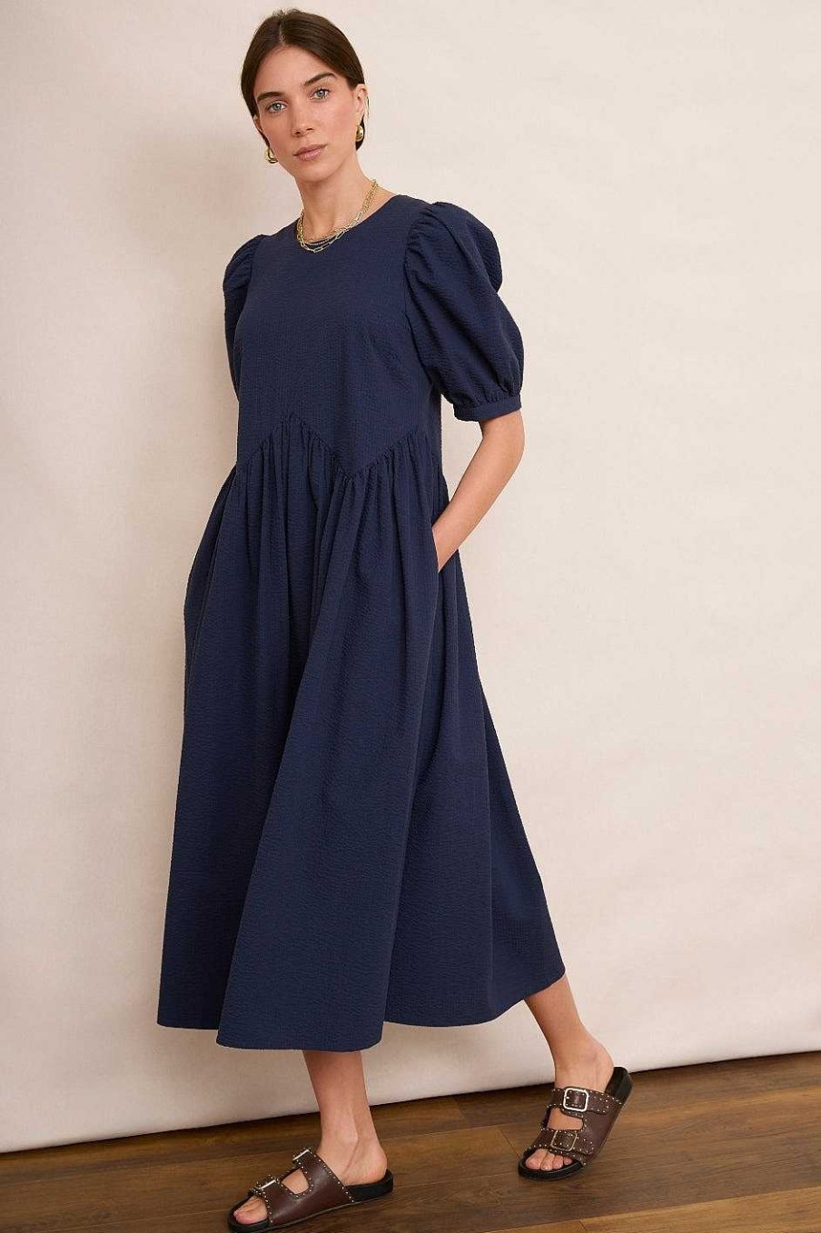 WYSE London Longer Lengths | Minela Dress - Midnight