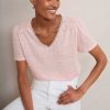 WYSE London Tops | Lily Lace Tee - Pink