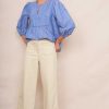 WYSE London Tops | Arlo Blouse - Blue