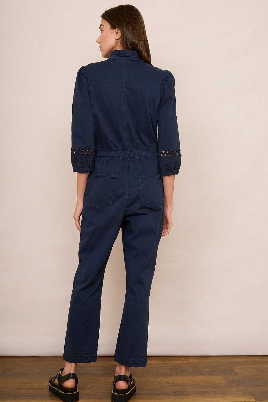 WYSE London Dresses & Jumpsuits | Zoe Ric Rac Jumpsuit - Midnight