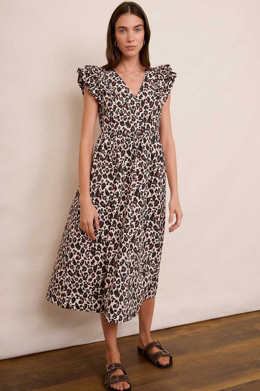 WYSE London Dresses & Jumpsuits | Luna Dress - Leopard