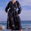 WYSE London Dresses & Jumpsuits | Amber Embroidered Dress - Black