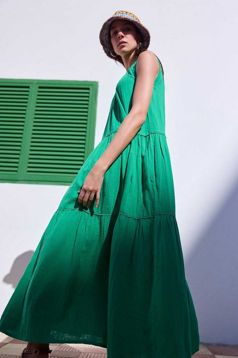 WYSE London Dresses & Jumpsuits | Bethany Halterneck Dress - Green