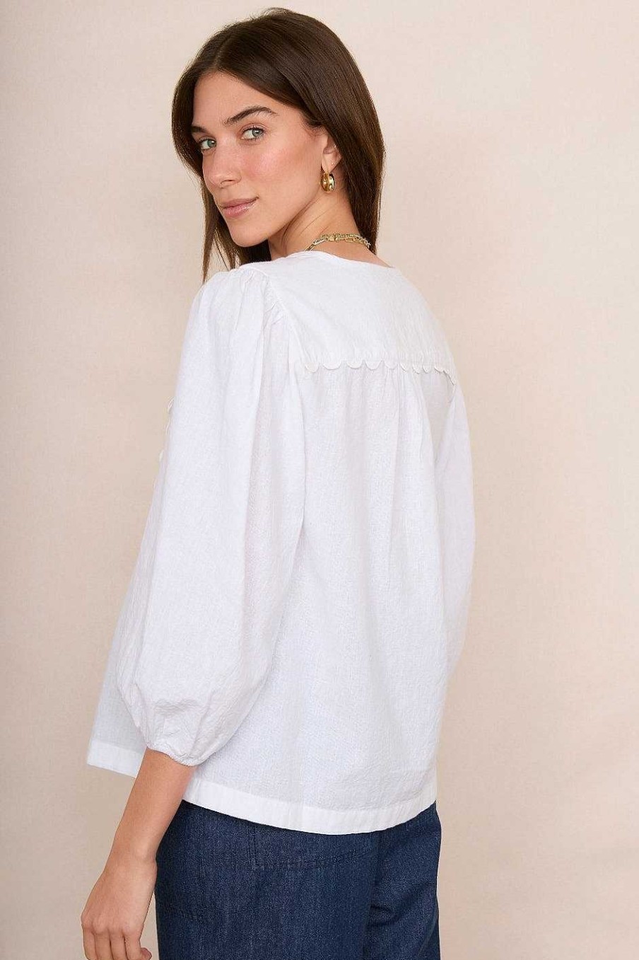 WYSE London Tops | Arlo Blouse - White