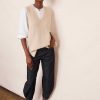 WYSE London Knitwear | Adeline Merino Tank - Oyster