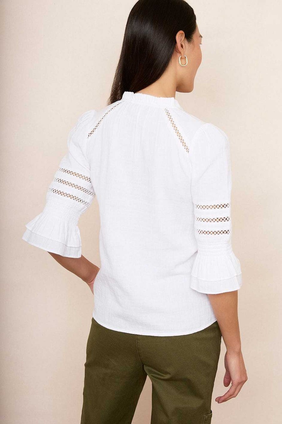 WYSE London Holiday | Parker Blouse - White