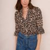 WYSE London Tops | Parker Blouse - Leopard