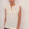 WYSE London Occasionwear | Felicity Top - Cream Broderie