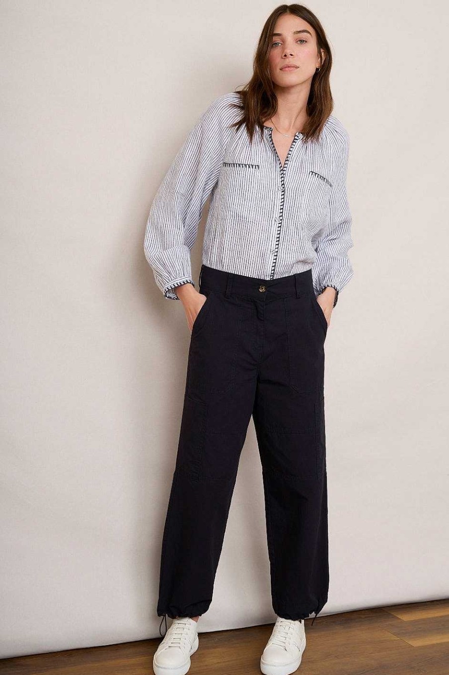 WYSE London Trousers | Clara Cargo Trouser - Midnight