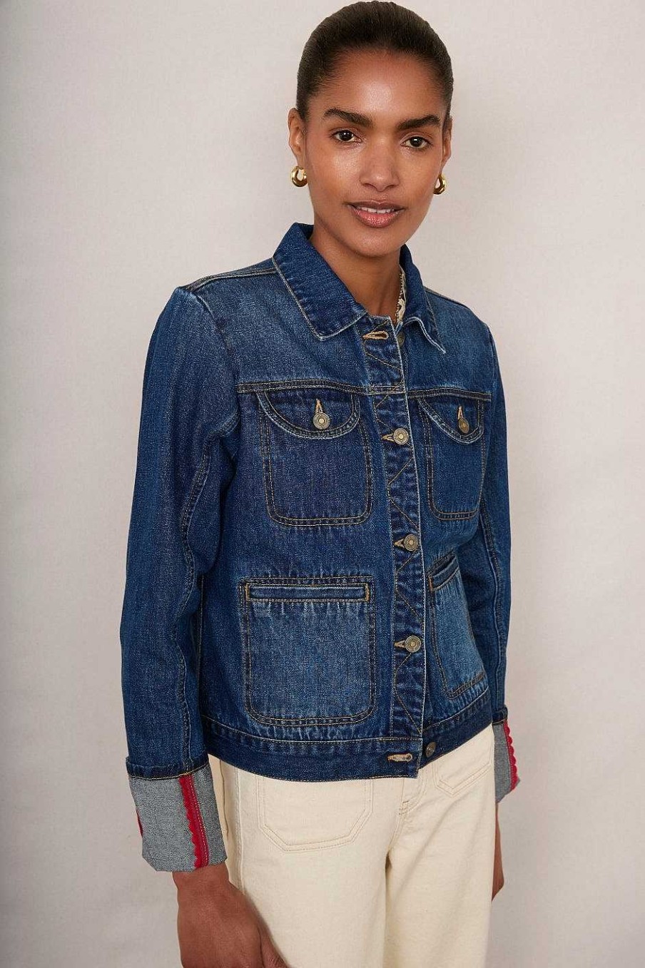 WYSE London Denim | Kelsey Denim Jacket - Mid Wash