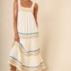 WYSE London Dresses & Jumpsuits | Luciella Ric Rac Dress - Ivory/Multi