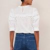 WYSE London Tops | Deedee Ric Rac Top - White