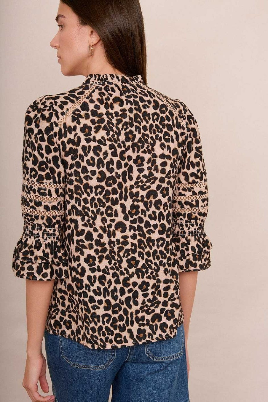 WYSE London Tops | Parker Blouse - Leopard