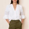 WYSE London Tops | Parker Blouse - White