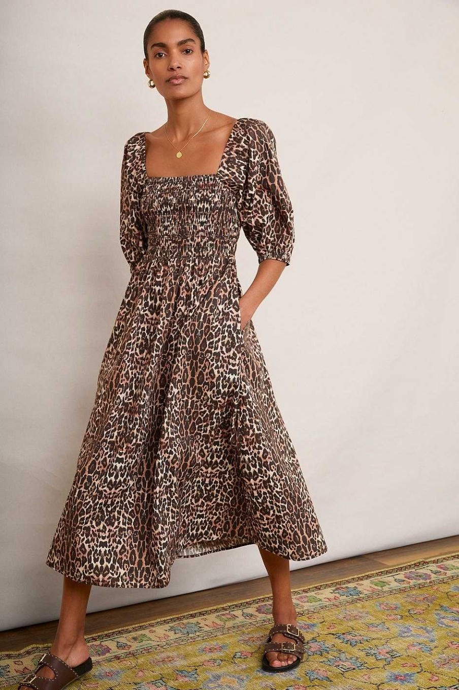 WYSE London Longer Lengths | Isodora Dress - Leopard