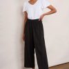 WYSE London Trousers | Martha Cropped Linen Trouser - Black