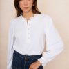 WYSE London Tops | Mariam Jersey Top - White