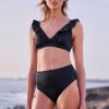 WYSE London Swimwear | Fleury Bikini Top - Black